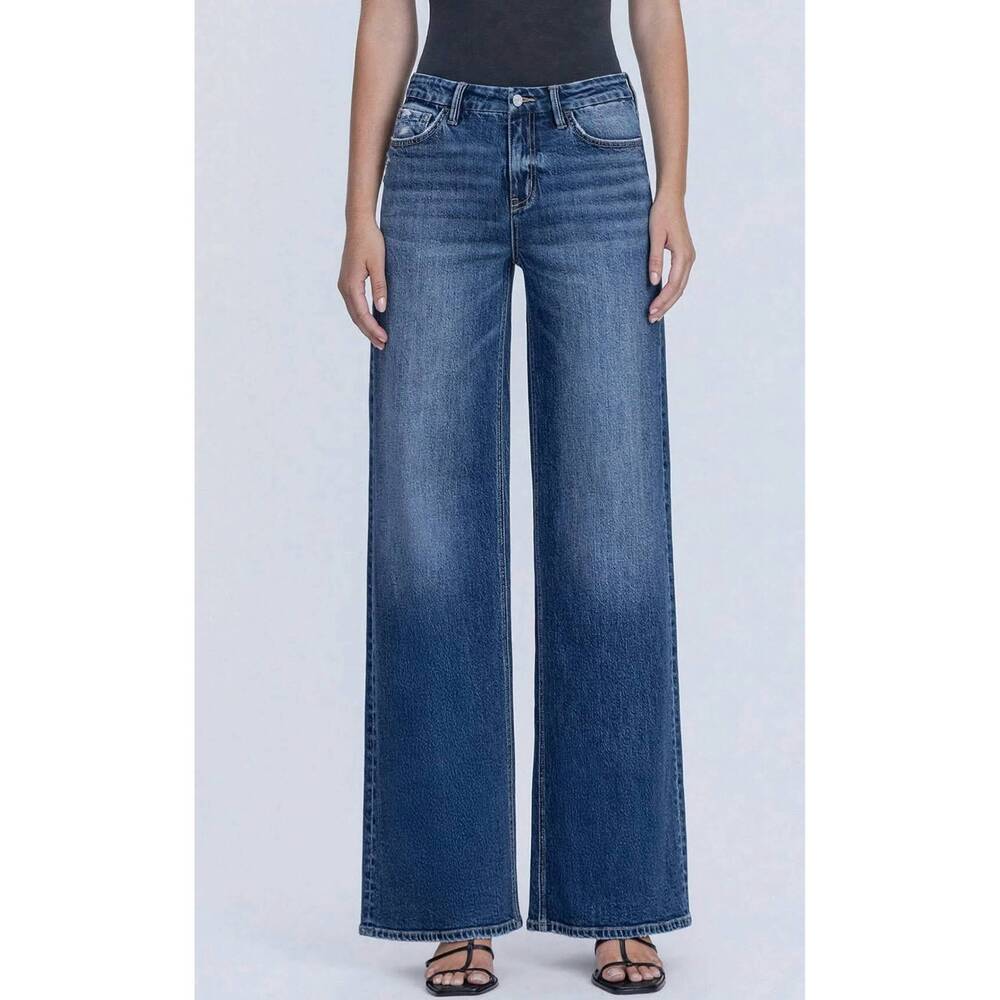 NEW LOVERVET high rise canyon spirit denim jeans in dark wash